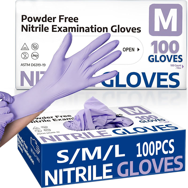 Nitrile Mechanic Glove - 10/20/50/100 pces luvas descartáveis roxas do