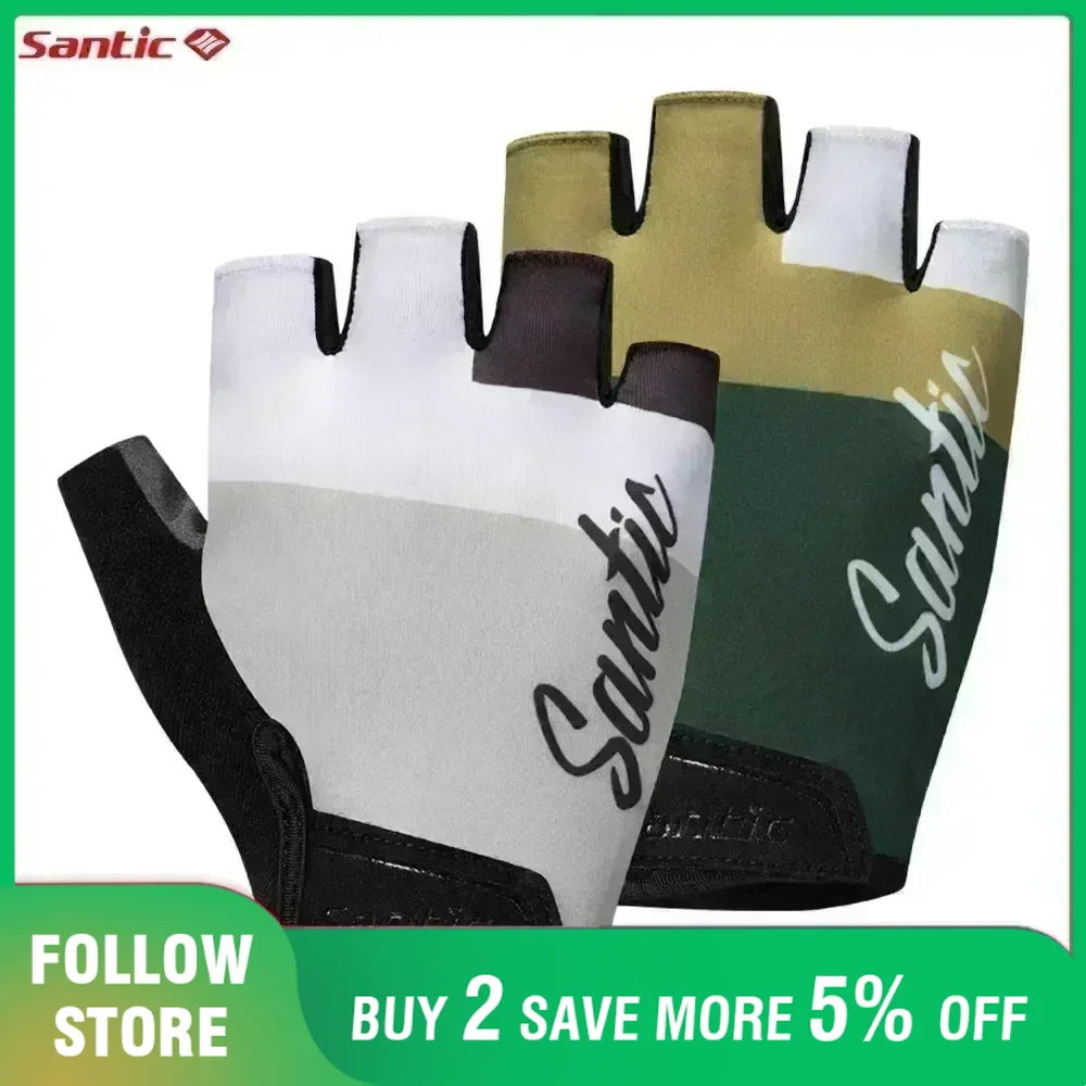 Gardening Glove Waterproof - Santic unissex metade luvas de ciclismo