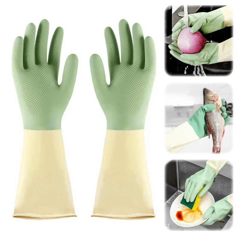 Dish Glove Rubber - Luvas de cozinha espessadas, luvas de