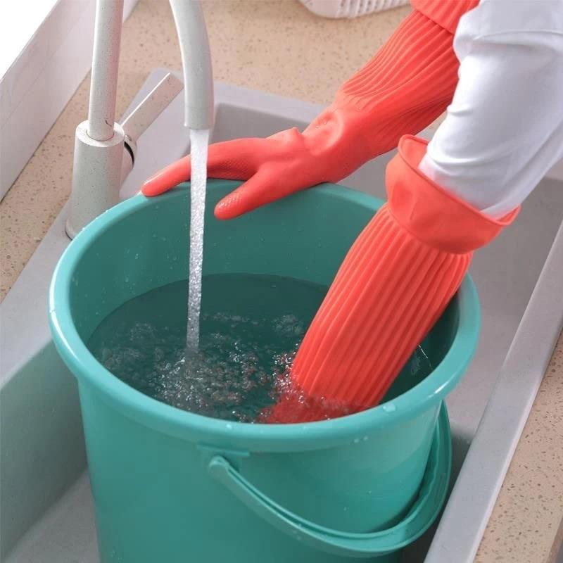 Dish Glove Rubber - Luvas longas de borracha reutilizáveis para