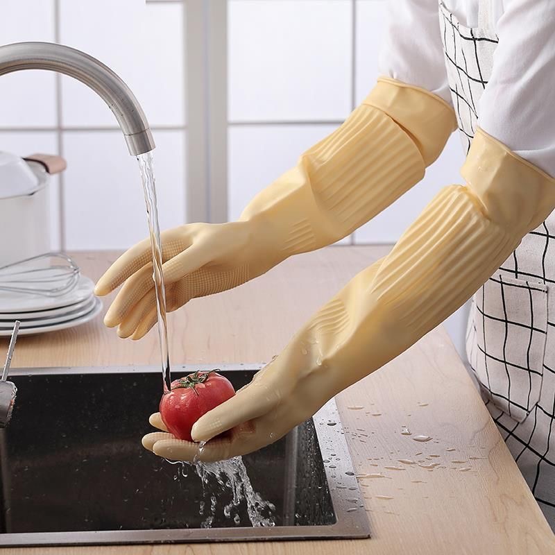 Dish Glove Rubber - Luvas longas de borracha reutilizáveis para