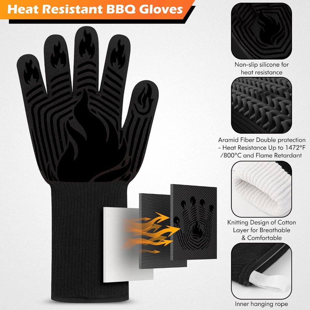 Oven Mitt Silicone - Luvas para Churrasco, 1472 ° Luvas