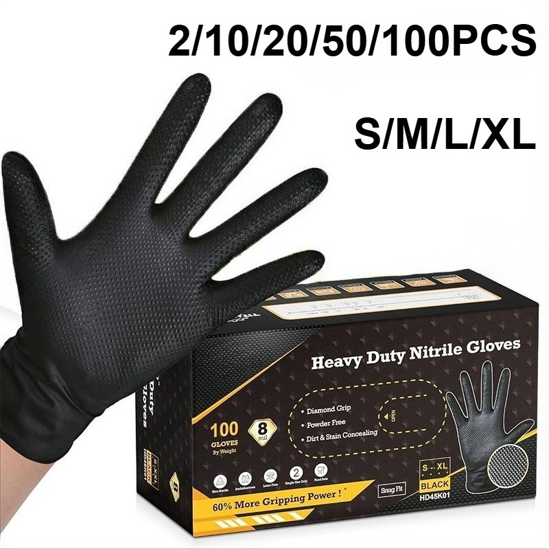 Luvas de nitrilo pretas indust - Nitrile Mechanic Glove avaliação e preço