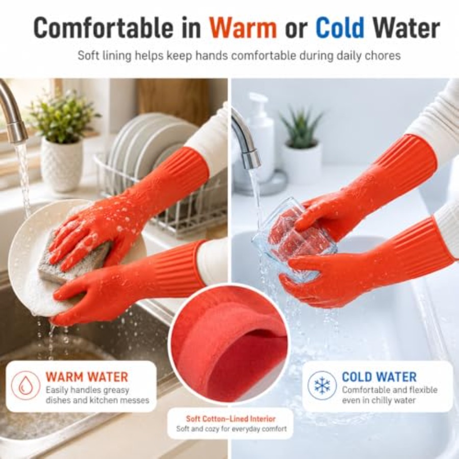 Luvas de Borracha para Limpeza - Dish Glove Rubber avaliação e preço