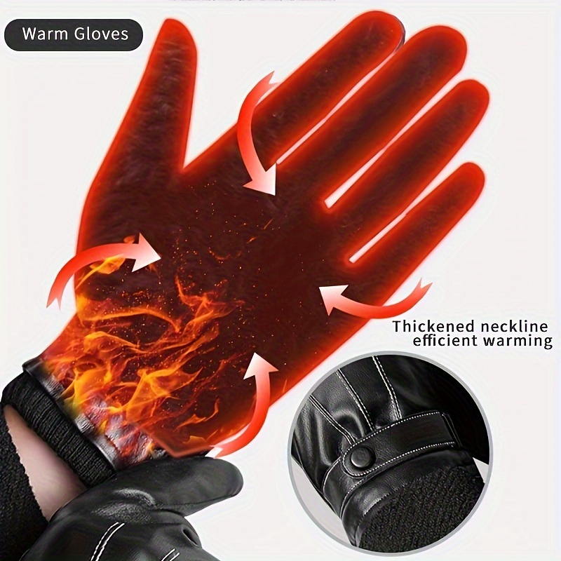 1 par luvas de inverno quente  - Leather Driving Glove avaliação e preço