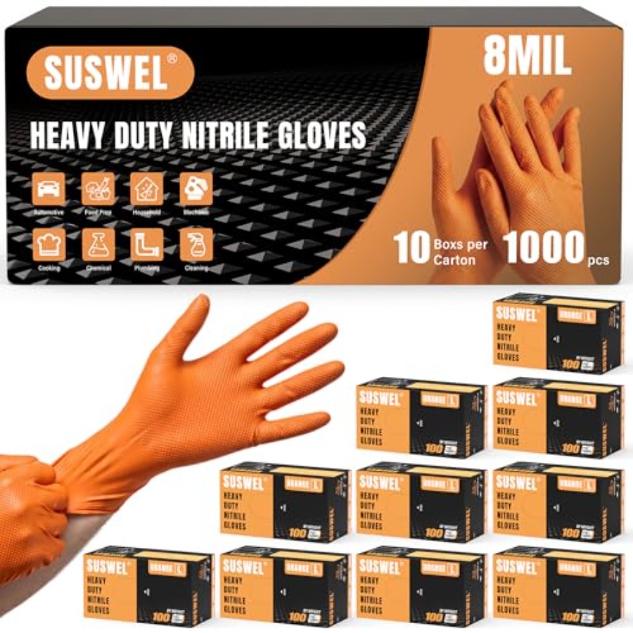 Luvas de Nitrilo Laranja de Al - Nitrile Mechanic Glove avaliação e preço