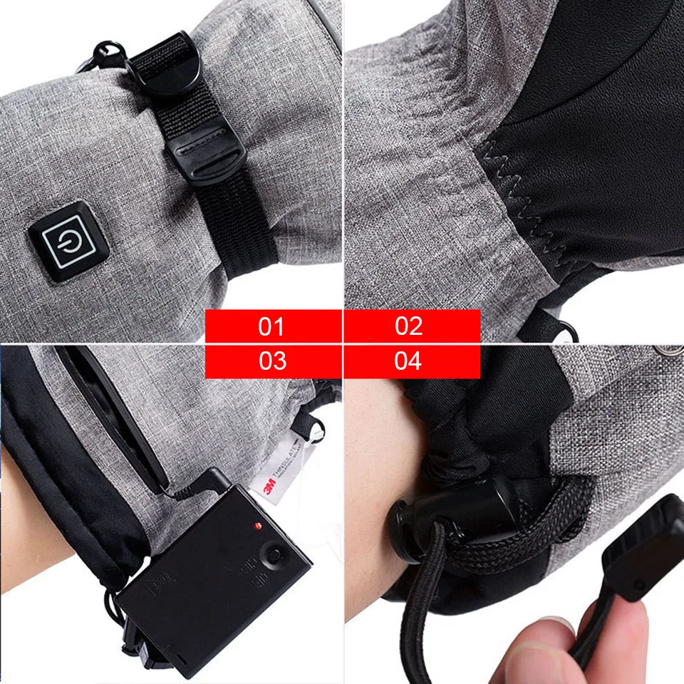 Luvas térmicas elétricas do aq - Winter Glove Insulated avaliação e preço