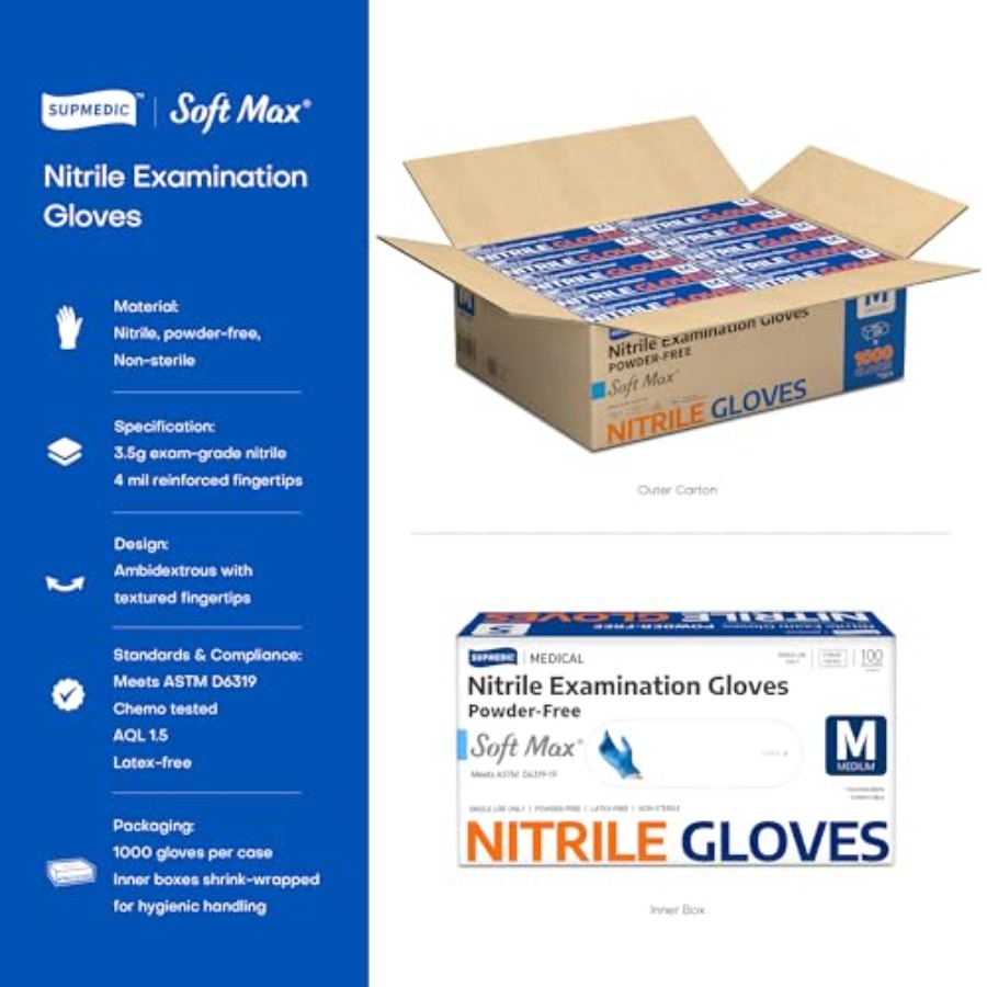 Medical Soft Max ™   Luvas de  - Exam Glove Nitrile avaliação e preço