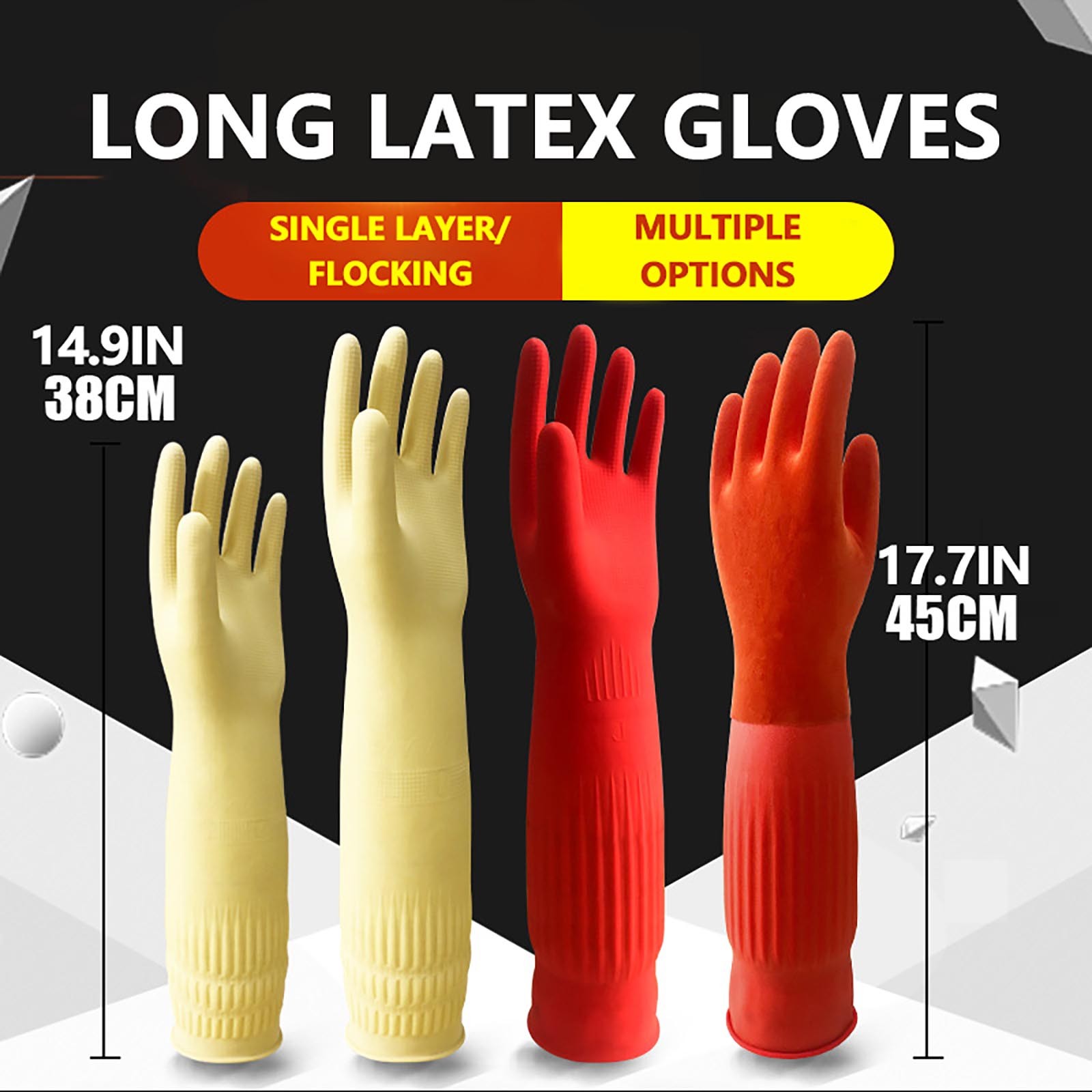 1 par flexível confortável luv - Dish Glove Rubber avaliação e preço