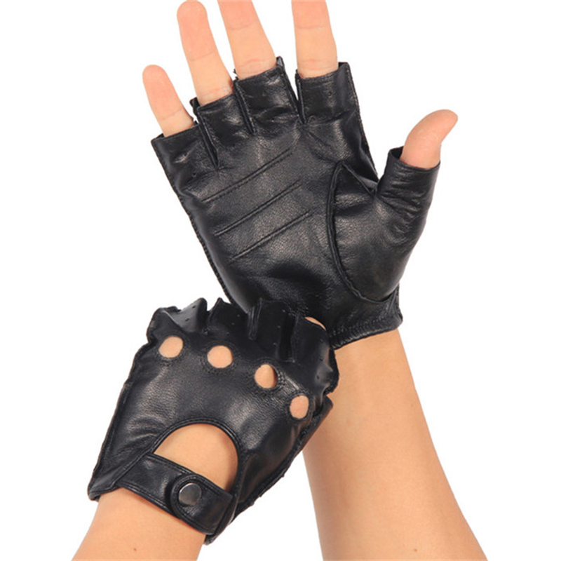 Luvas semi-dedo de couro genuí - Leather Driving Glove avaliação e preço
