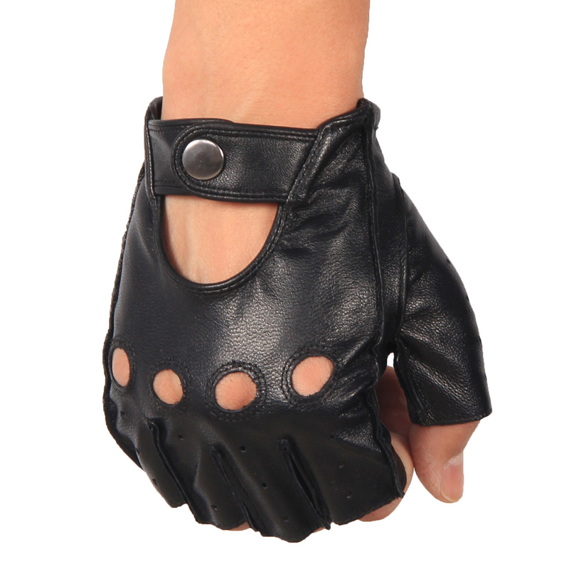 Luvas semi-dedo de couro genuí - Leather Driving Glove avaliação e preço