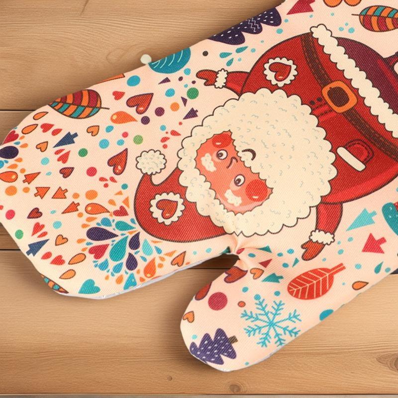 Luvas de forno de natal conjun - Oven Mitt Silicone avaliação e preço