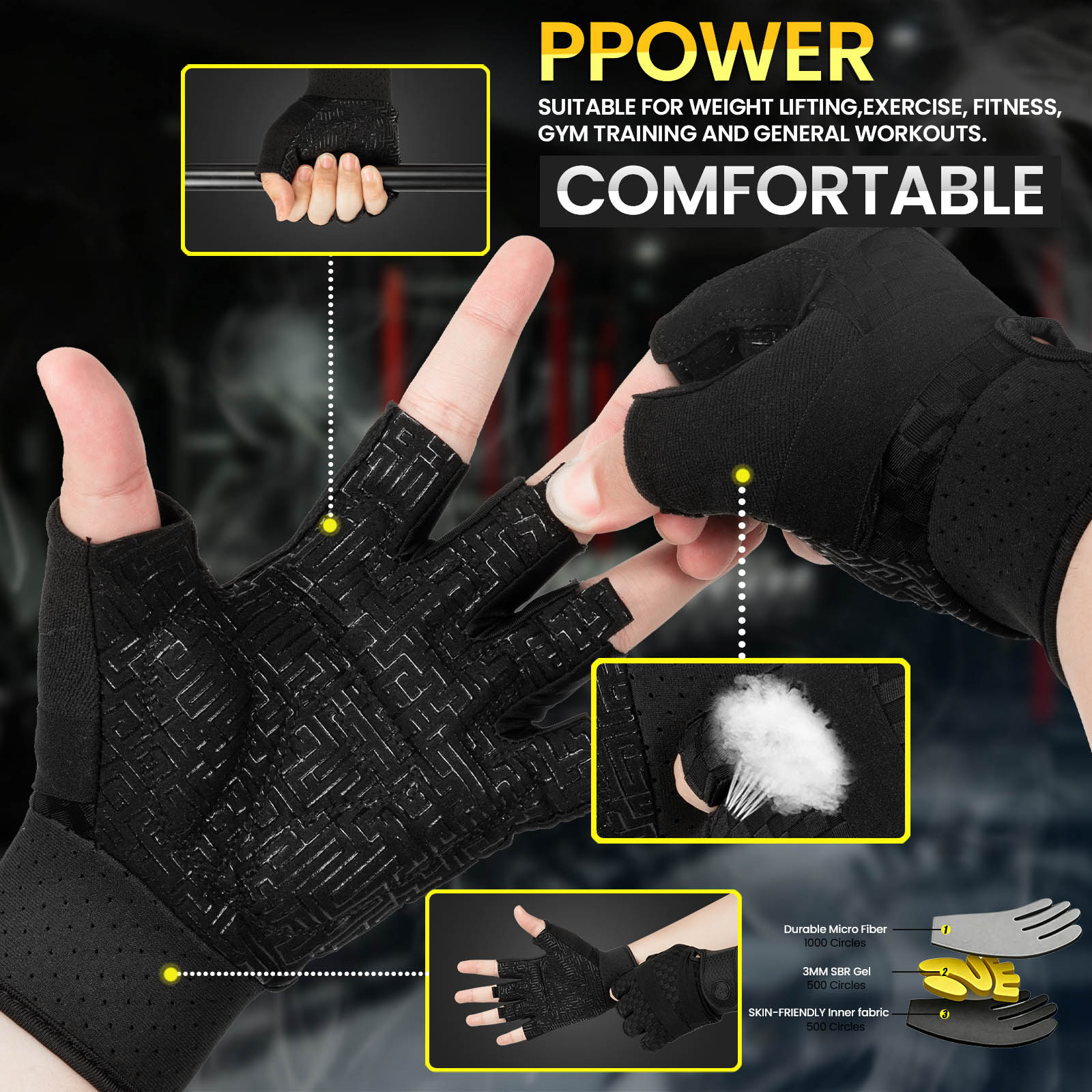 Luvas de Academia para Homens, - Workout Glove Gym avaliação e preço