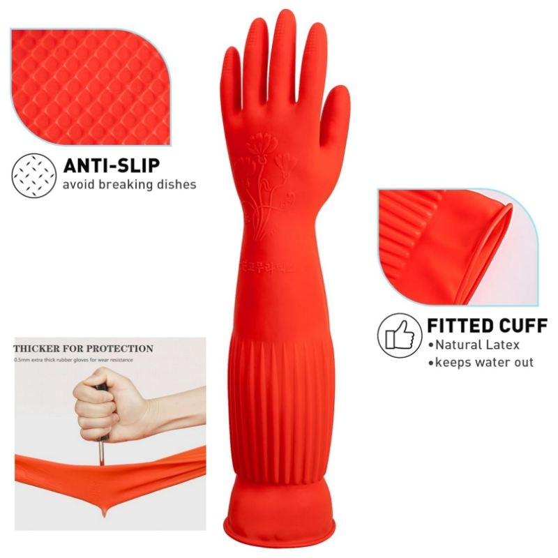 Luvas de limpeza de borracha e - Dish Glove Rubber avaliação e preço