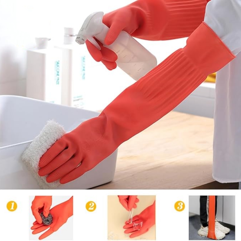 Luvas de limpeza de borracha e - Dish Glove Rubber avaliação e preço