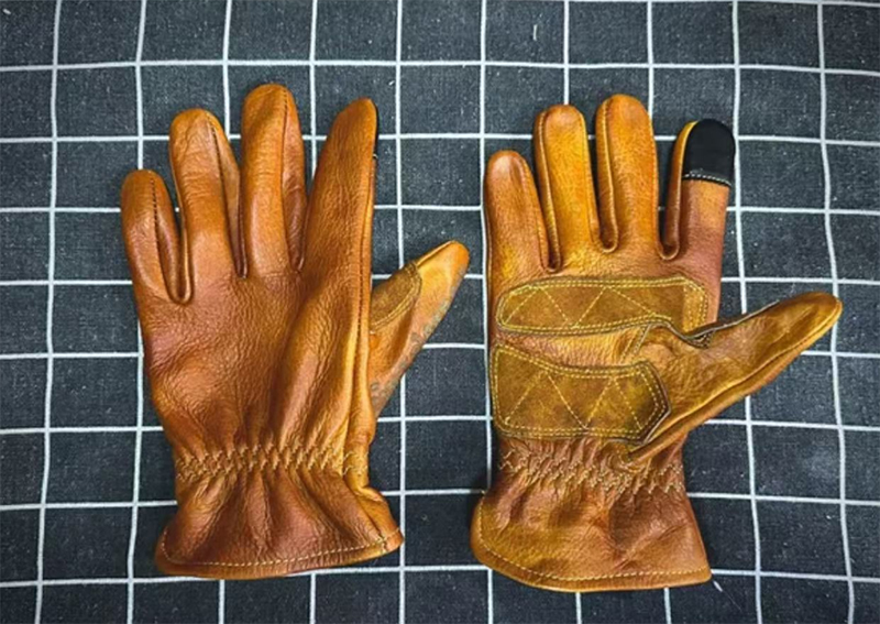 Feito à mão de couro genuíno r - Motorcycle Glove Knuckle avaliação e preço