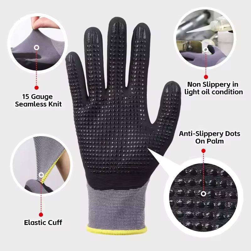 Luvas de trabalho de segurança - Nitrile Mechanic Glove avaliação e preço