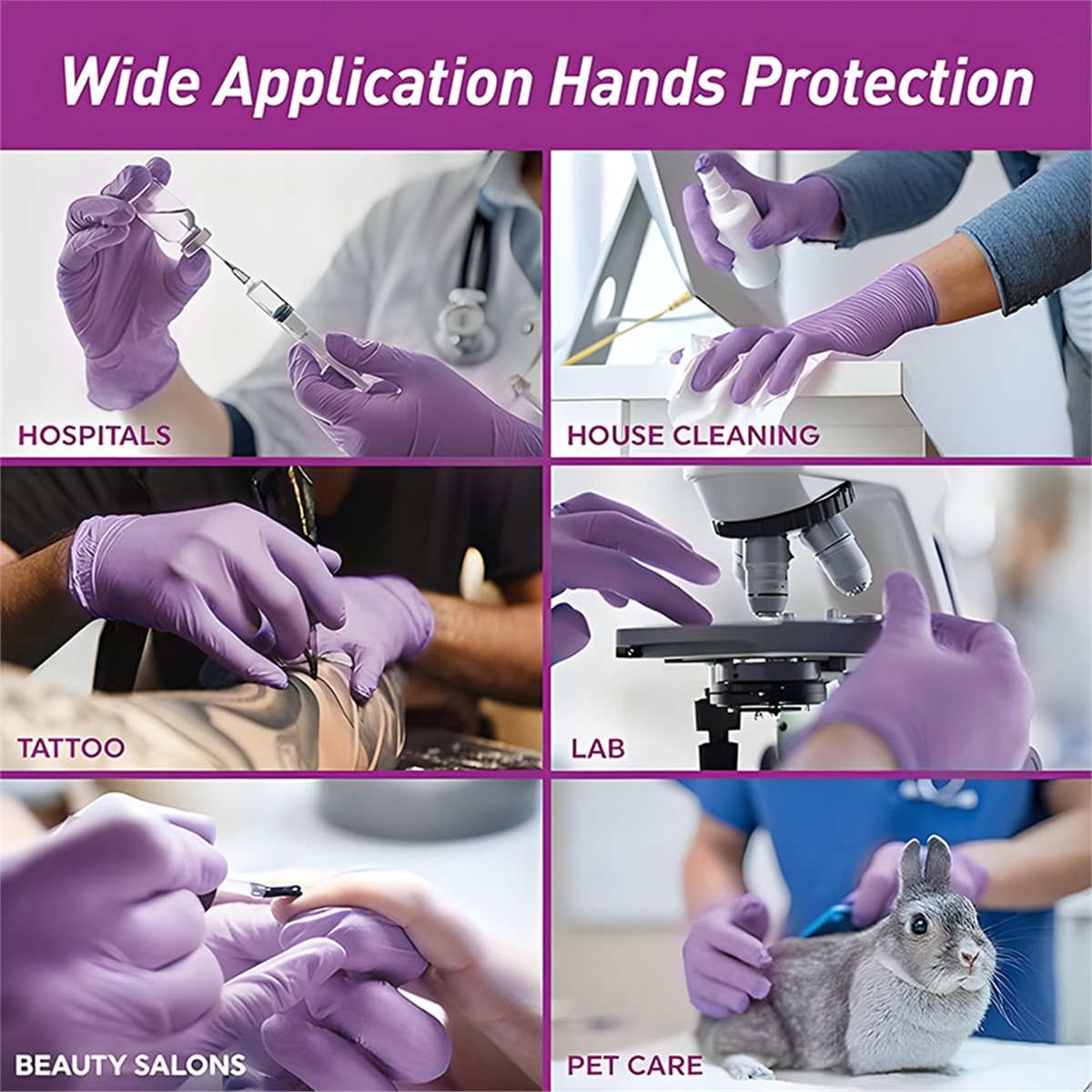 Alta qualidade 100 pçs luvas d - Exam Glove Nitrile avaliação e preço