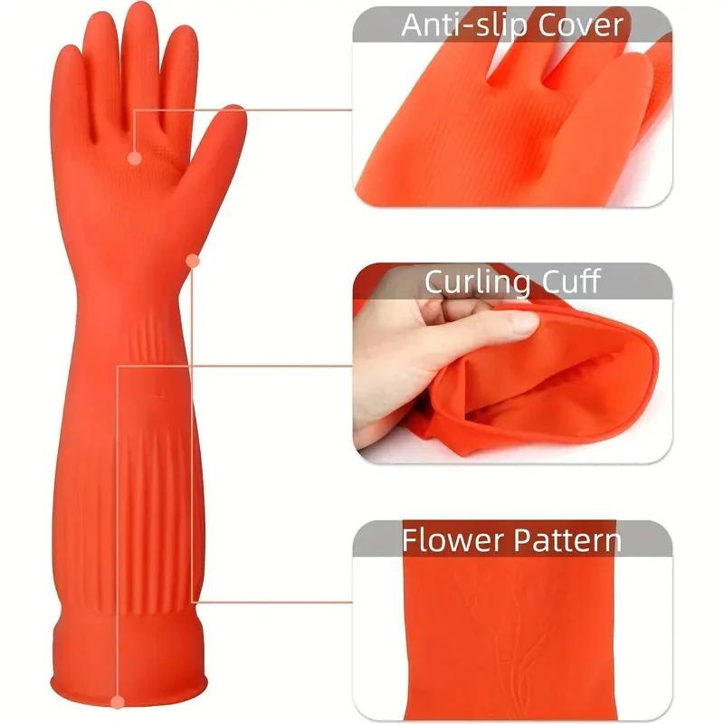 Luvas longas de borracha reuti - Dish Glove Rubber avaliação e preço