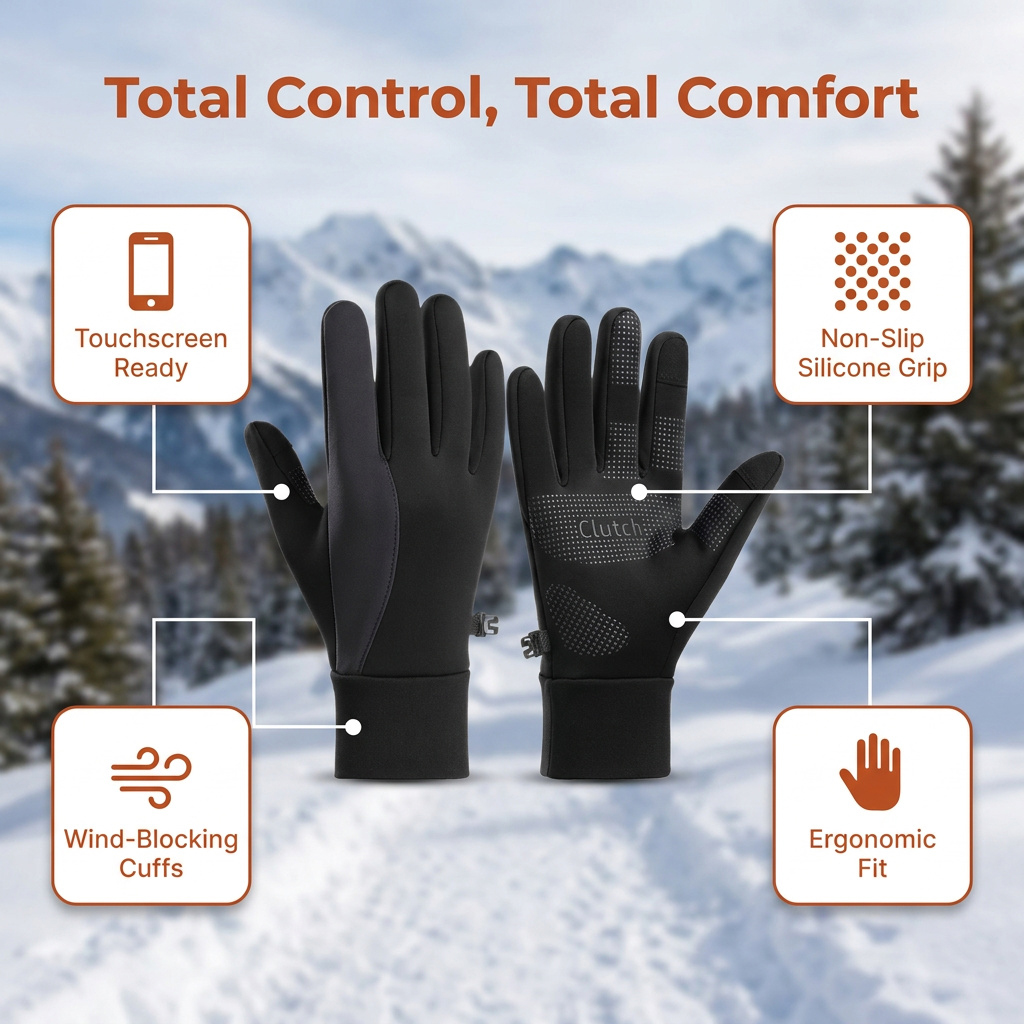 Luvas de Esqui de Inverno Muqi - Ski Glove Waterproof avaliação e preço