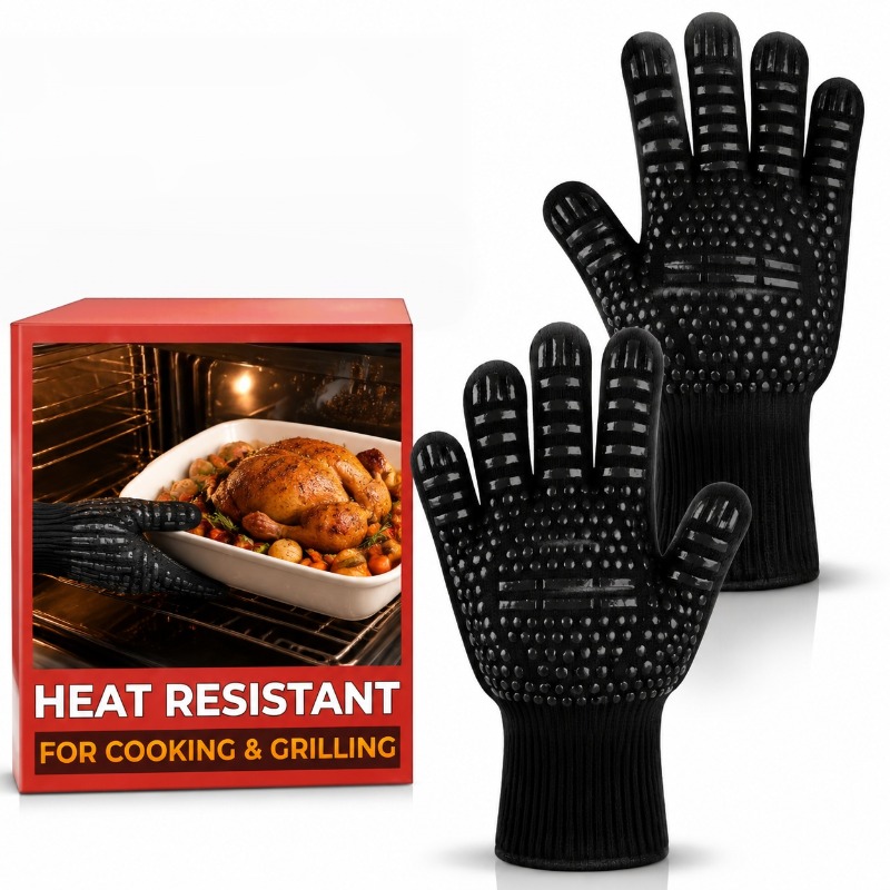 1 unidade/1 par de luvas para  - Oven Mitt Silicone avaliação e preço