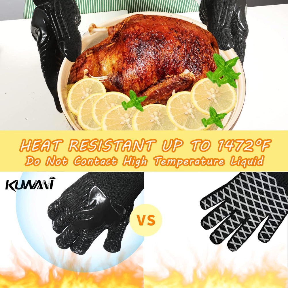 Luvas para Churrasco, 1472 ° L - Oven Mitt Silicone avaliação e preço
